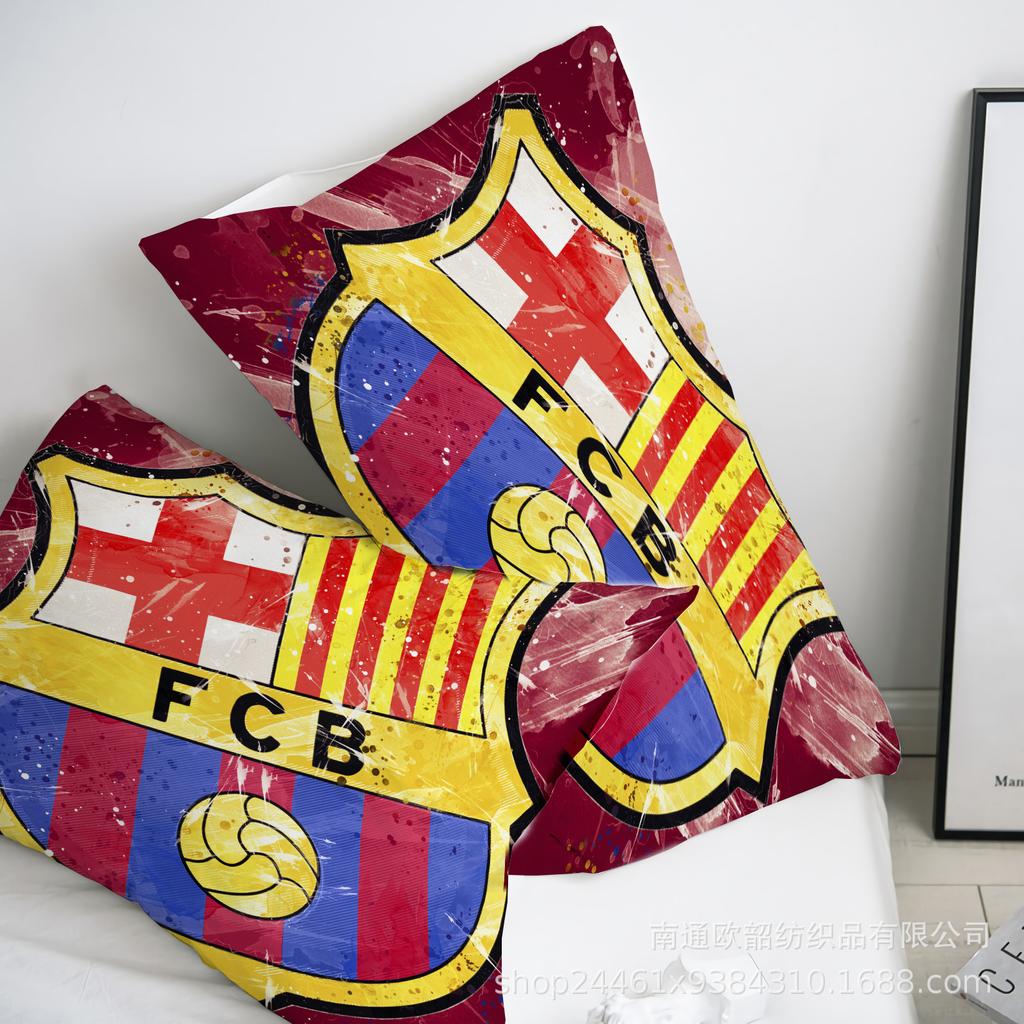 Size 3D Printed Football Club Standard Bedding Three-Piece Quilt Cover Pillowcase