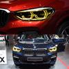 Желтая дневная светодиодная плата DRL 63117466108 Адаптивный светодиодный фарный ангельский глаз для BMW X3 X3M F97 G01 X4 X4M G02 F98 2017-2021