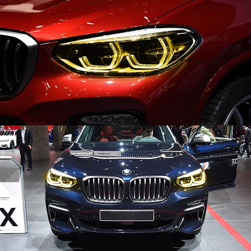 Желтая дневная светодиодная плата DRL 63117466108 Адаптивный светодиодный фарный ангельский глаз для BMW X3 X3M F97 G01 X4 X4M G02 F98 2017-2021