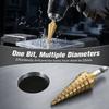 Titanium Coated Hole Cutter Hex Shank Power Tools Durable Step Drill Bit  Metal