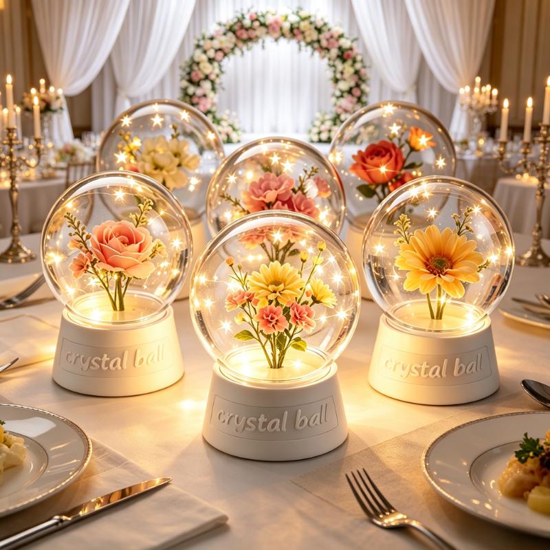 6Transparent plastic snow globe with a transparent lid PET Plastic with screw cap is suitable for crafting unique home decorations, birthday gifts,