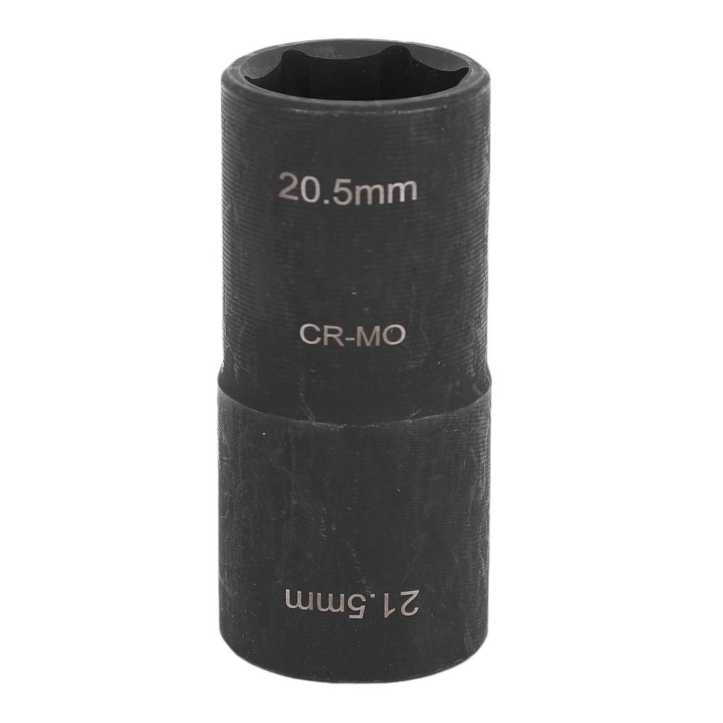 Торцевая головка-перевертыш для колесных гаек Двусторонняя Легко читаемая 20,5x21,5 мм Эффективная Ударная торцевая головка с приводом 1/2 дюйма Для снятия поврежденных колесных гаек