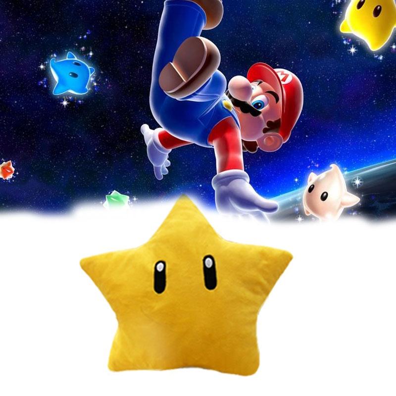 Плюшевая игрушка Супер Марио Желтая Звезда 30 см Короткошерстная Фигурка