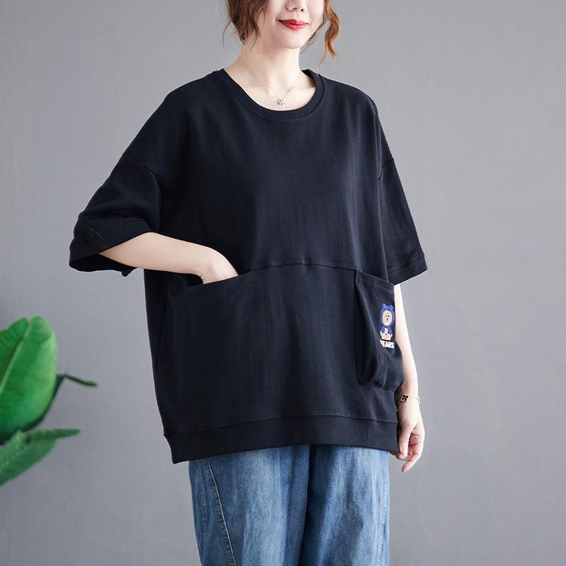 Хлопковые футболки, женская модная футболка с вышивкой и надписью, повседневные свободные топы с короткими рукавами, летняя трендовая футболка Y2k, одежда