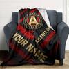Name Custom Atlanta United FC Print Flannel Blanket High Quality Warm Comfortable Cover for All Seasons Perfect for Gifts Home Decor