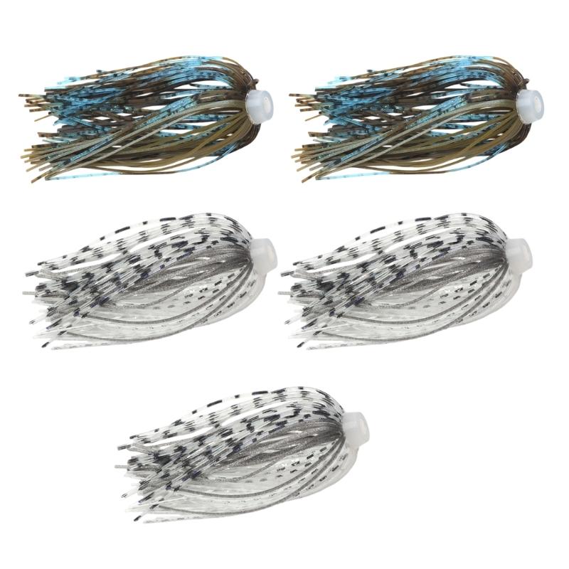 5 шт. Силиконовые юбки для джиг-головок, 88-прядные юбки-зонтики, юбки для рыболовных джиг-головок, замена спиннербейтов, юбки для рыболовных приманок