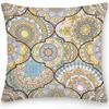 Square Cushion Cover Pillow Office Sofa  Home Decor Double Sided Ethnic Flower Boho Style  Case