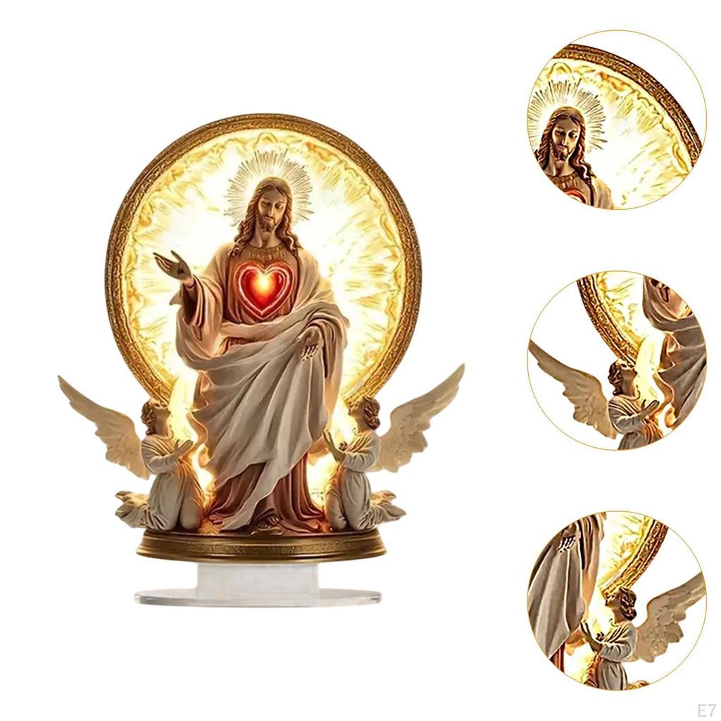 2D Иисус Святой Фигура Украшения Акриловый Настольный Знак Художественное Произведение Коллекционирование Праздничный Плоский Рабочий Стол