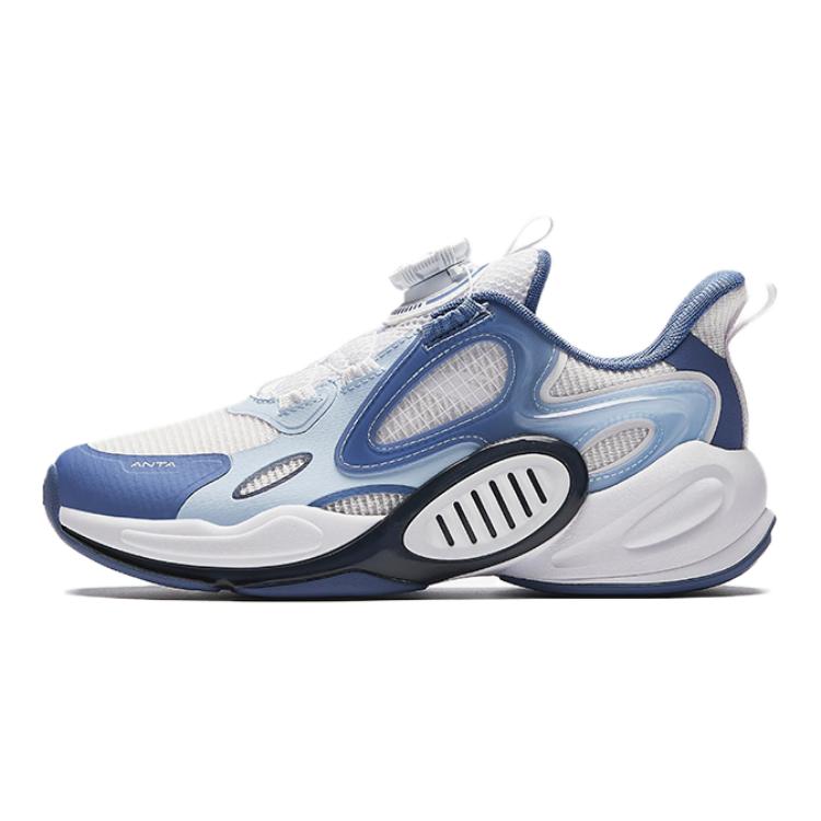 Anta Comfortable Breathable Shock Absorbing Durable Kids Casual Shoes Kids Sneakers White Blue 312428815-2