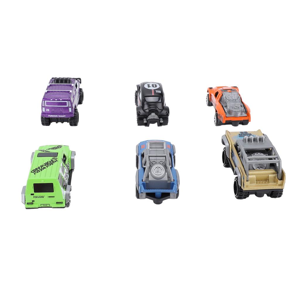 6pcs Mini Car Model Collectible Alloy Pull Back Car Play Vehicle Set for Children Over 3 Years Old