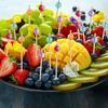 100Pcs Bamboo Pick 12cm Buffet Cupcake Fruit Fork Party Dessert Salad Stick Fruit Sticks Cocktail Skewer for Wedding Decoration