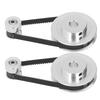 2 Set Synchronous Wheel   Aluminum Alloy Timing Pulley with 2Pcs Length 200mm Width 6mm Belt