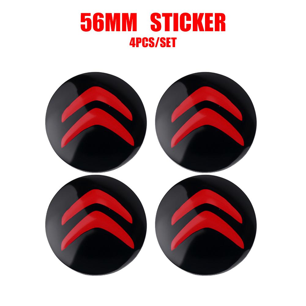 4pcs 56/60MM Car Wheel Center Caps For Citroen C3 C4 Picasso C4L DS C6 Logo Emblem Replacement Rim Hub Cover Styling Accessories