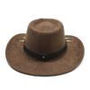 Suede Rivet Western Cowboy Top Hat Wool Felt Hat Men'S And Women'S Jazz Hat British Felt Hat