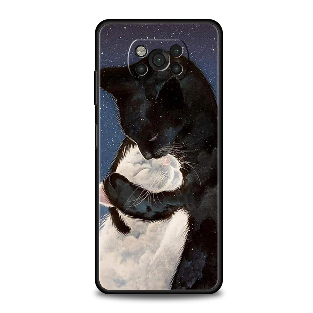 Модный чехол для телефона с милыми котами для Xiaomi Poco X3 NFC M3 F3 F4 M4 X4 Mi Note 12T 12 Pro 10 11 Lite 10T 5G 11T 9T 11i мягкий чехол