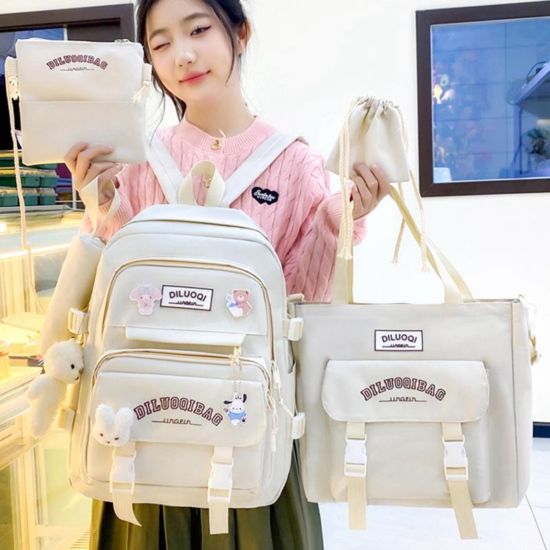 Children's Schoolbags Elementary School Girls Junior High School Students Five Piece School Backpacks