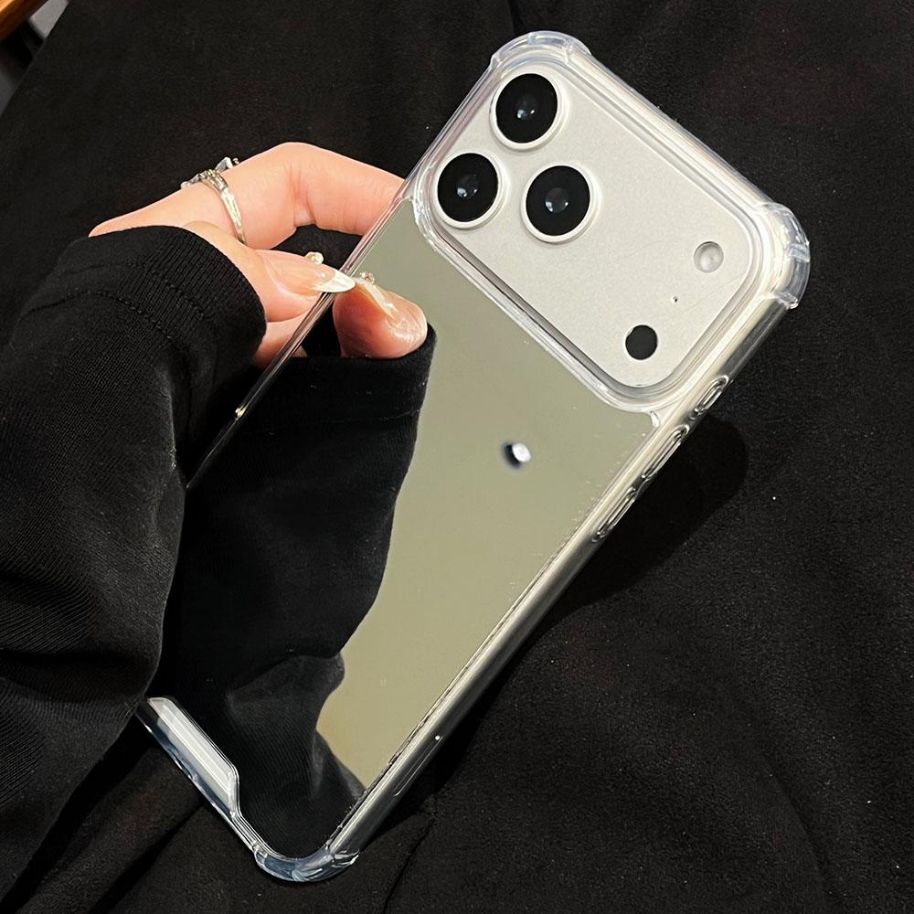 Жесткий акриловый чехол-зеркало для 17 16 15 Pro Max 14 Plus 13 12 11 Pro X XR XS Max 7 8 Plus SE2 17 Air Ударопрочный чехол