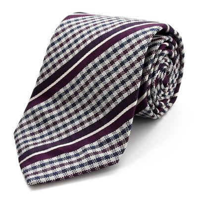 Галстук MICHIKO LONDON Brand Made in Italian Silk Jacquard Plaid Regular Size [MICHIKO LONDON], Япония, Ткань, Плетение, Узор, Полоска, Бизнес,