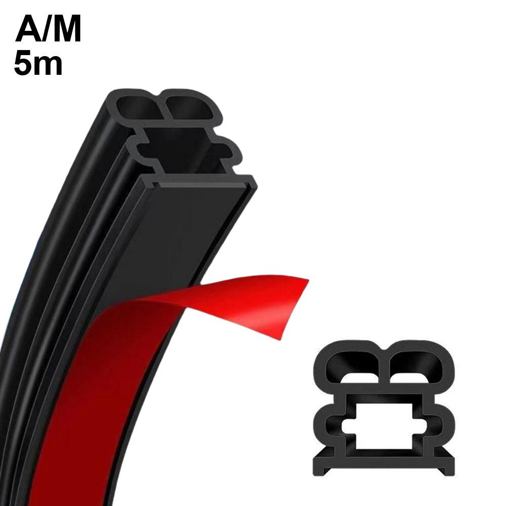 Уплотнители дверей автомобиля, двухслойные, автомобильные, защитные, звукоизоляционные, водонепроницаемые, резиновые, уплотнительные полосы для дверей, багажника, капота, 5/12/25 м