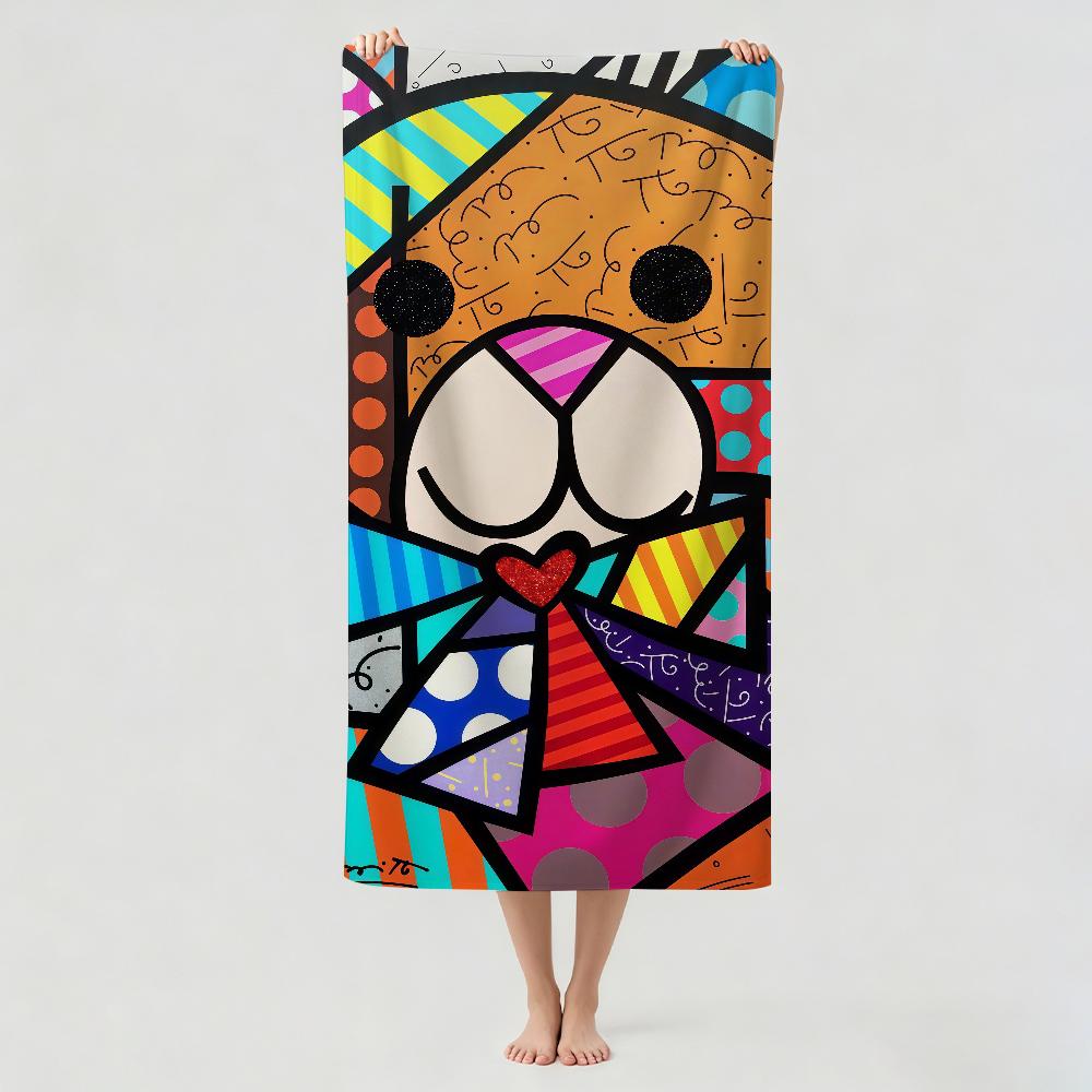 Модный принт R-Romero B-Britto Полотенце Сушильное Банное Полотенце Применимо Для Легкого Плавания Кемпинга Йоги Пляжа Выход