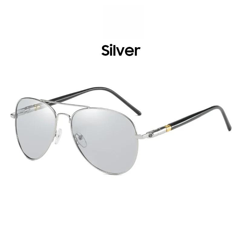 Фотохромные солнцезащитные очки Мужские Женские Авиационные Поляризованные UV400 Дневное и Ночное Видение Водительские Солнцезащитные Очки Очки в Стиле Пилот