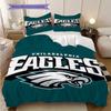 Постельное белье с узором Philadelphia Eagles Комплект одеял Покрывало Наволочка Домашний Декор Подарок на День Рождения (1 пододеяльник + 2 наволочки, без наполнителя)