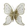 Fabric Glitter Butterfly Ornament Artificial Butterfly Christmas Tree Hanging Decoration for Ceiling Wall Tree Wreath Decor