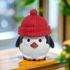 Yousheng Christmas Penguin Candy Storage Box Red Hat Penguin Chocolate Goodies Snack Container Figurine Statue Resin Ornament