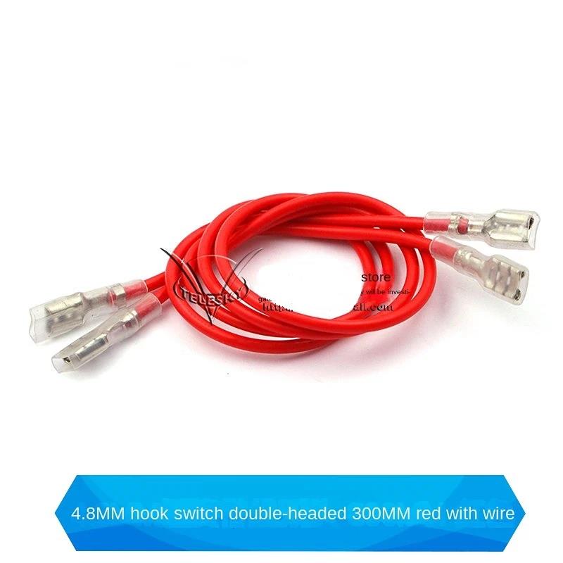 5pcs 2.8MM / 4.8MM / 6.3MM Spring Strip Wiring Terminal Wire with Sheath Single Head Double Head Harness Connecting Wire Fuses4