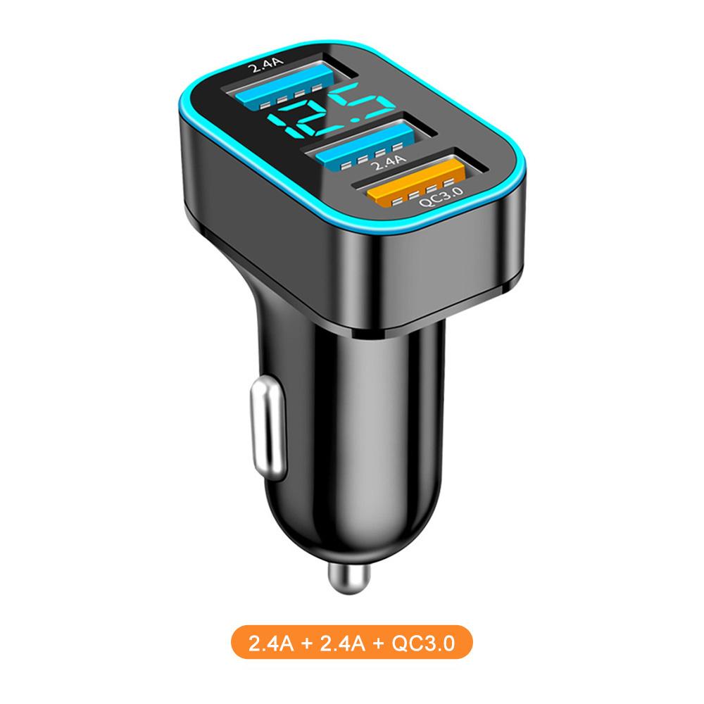 3 порта 66 Вт супер быстрое автомобильное зарядное устройство USB быстрая зарядка 3.0 телефон зарядное устройство адаптер для iPhone 14 13 12 Xiaomi Samsung