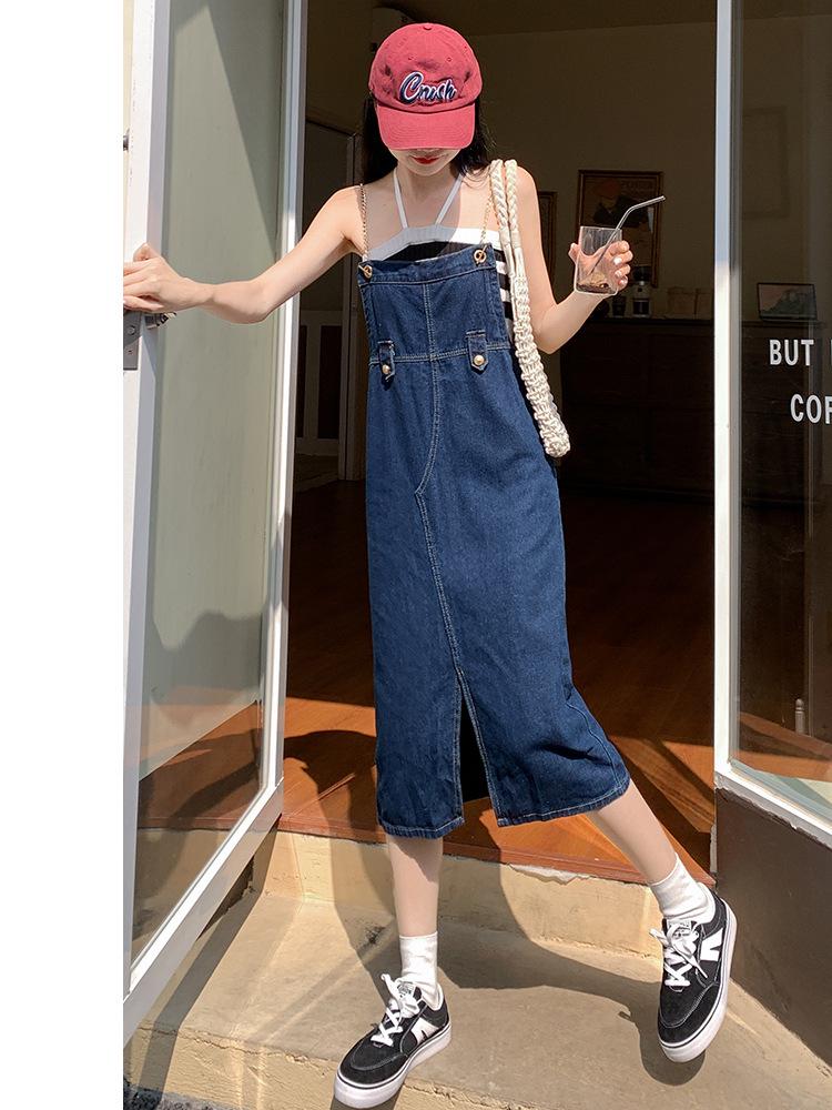 Girls' New Arrival Summer Denim Suspender Skirt - Cute, Slimming, Age-Reducing & Loose Fit