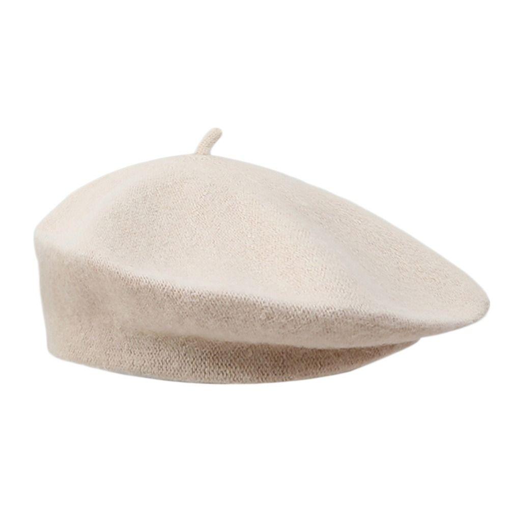 Простая кепка в стиле ретро, теплая французская шляпа художника для женщин и девочек, шерстяные береты, шляпа для женщин