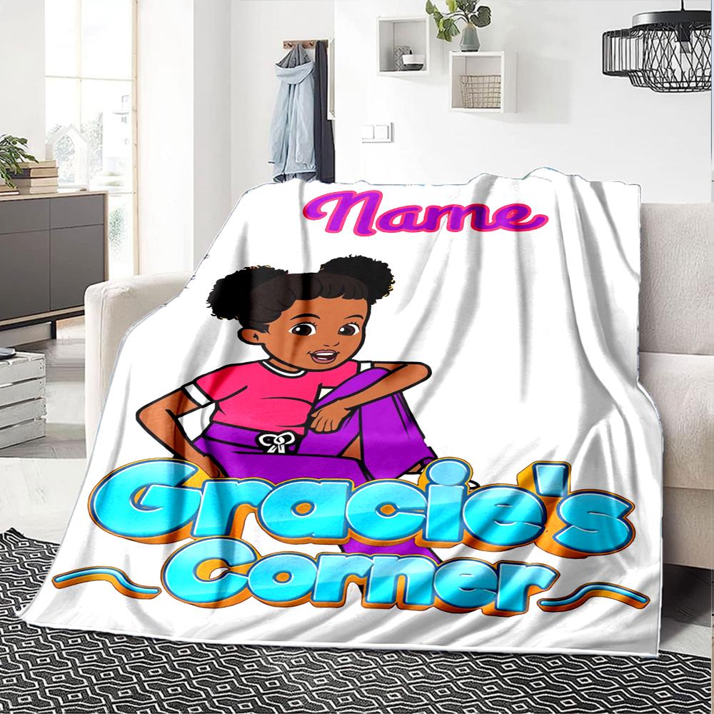 Customiz Name Personality Gracies Corner Blanket Soft &Warm Sofa Office Bed Travel Lunch Break Blanket, Gift Suitable All Seasons