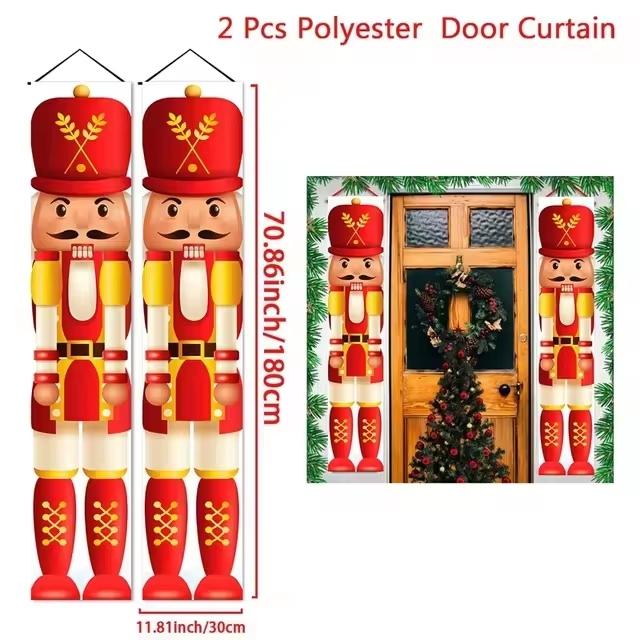 Christmas Hanging Door Banner Merry Christmas Decorations for Home Xmas Navidad Noel Natal Door Decor Happy New Year Gifts 2026