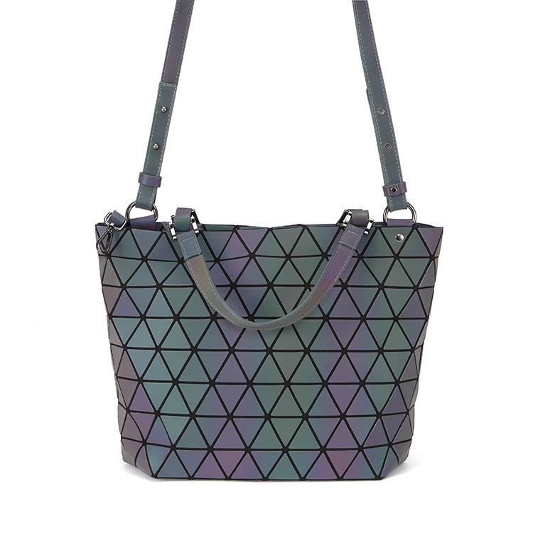 Новая геометрическая сумка-ведро, наплечная сумка, женская сумка-мессенджер большой вместимости, ромбовидная портативная сумка-тоут