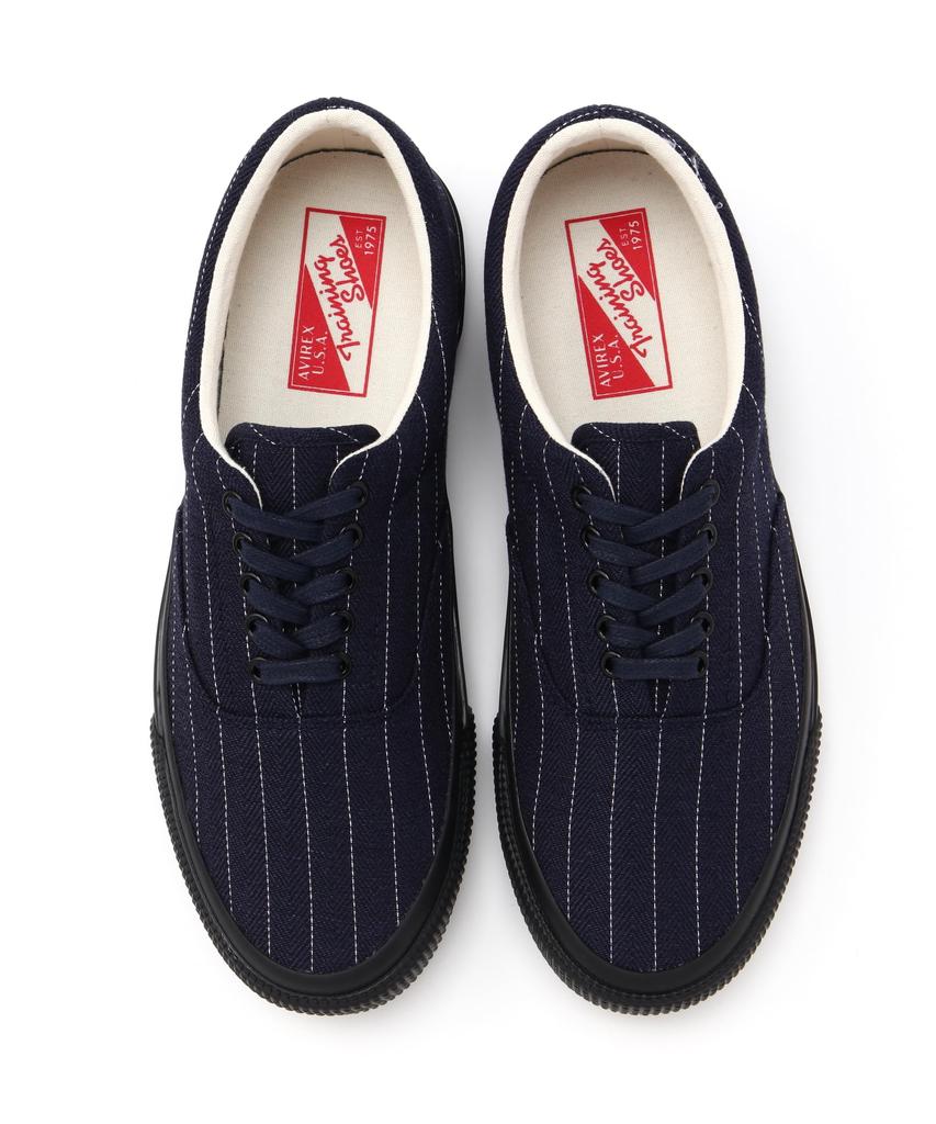 AVIREX Official Store Exclusive NAVY TRAINING SHOES STRIPE navy training shoes men's 9 120 navy 783-5190203