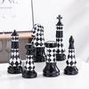 Керамические шахматы черно-белые клетчатые шахматные украшения креативное мягкое украшение украшение для дома модель комнаты предметы интерьера