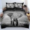 3D Elephant Pattern Bedding Set Bedding Set Bedroom Home Bedding Set Quilt Cover Pillow Case 2/3 Pieces Ultra Soft Home Decoration
