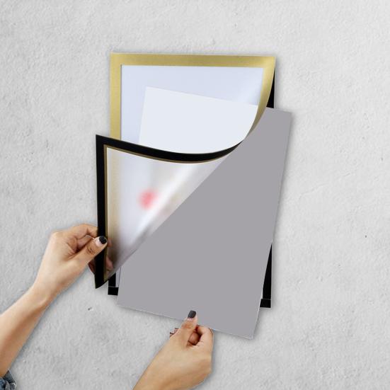 10 шт. A3/A4/A5/A6/8K магнитный держатель для знаков настенный самоклеящийся фоторамка для показа фотографий документ бумага постер произведение искусства картина держатель