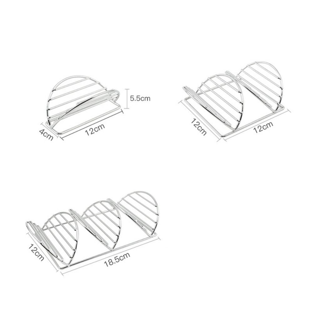 Handle Stainless Steel Wave Shaped Kitchen Tools Tray Plate Taco Holder Taco Shell Stand