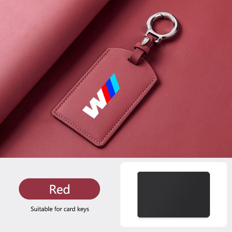 UVGK5 Leather M-Styling Car Smart NFC Card Key Case Cover Shell For BMW M3 M5 M4 Series X1 X3 X5 X6 X7 535le Keychain Auto Accessories