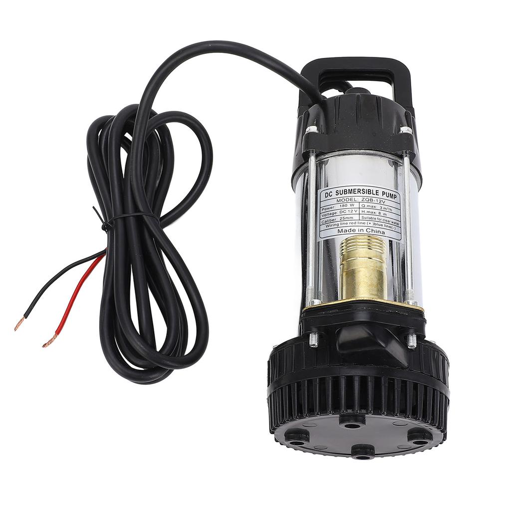 DC Submersible Pump 12V 180W 3meter³/h 8m Lift Brushless Copper Motor for Ranch Farm
