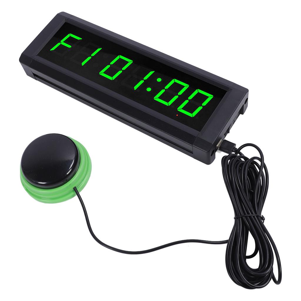 Digital Wall Clock 7 Color Timer Function 6 Digits Electric Wall Clock with Remote Control for Living Room Bedroom Kitchen