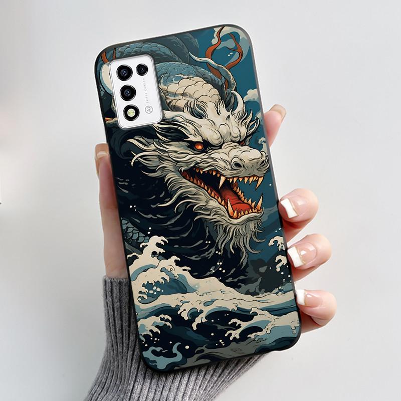 For ZTE Libero 5G III,  A202ZT Soft Silicone Black Case For ZTE Libero 5G II, A103ZT Popular Pattern Panda Shockproof Shell