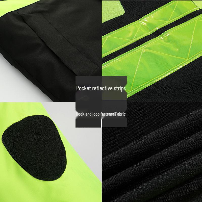 Светоотражающее водонепроницаемое зимнее пальто с толстой внутренней подкладкой для несения службы на дорогах и защиты от холода