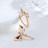 Модные золотые серьги-подвески со стрекозой, минималистичные украшения для женщин