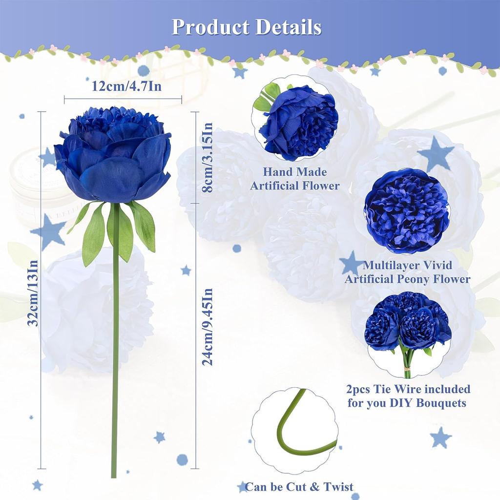 5-10 шт. Искусственный шелковый пион с стеблем, винтажный пион, роза, подходящие для семейного свадебного украшения