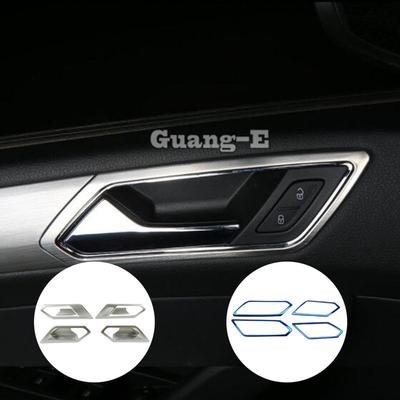 Для VW Volkswagen Touran L 2016 2017 2018 Крышка Накладка Отделка Нержавеющая сталь Дверь Внутренняя Ручка Чашка Рамка Подлокотник Лампа