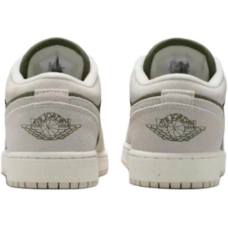 Jordan Детские баскетбольные кроссовки Air Jordan 1 Low Серый Зеленый Унисекс HV4396-201