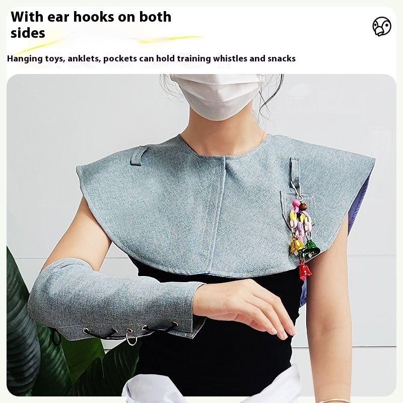 Bird Shoulder Feces Guard Bite Proof Scratch Resistant Cape for Parrots Macaws Washable Pet Bird Diaper